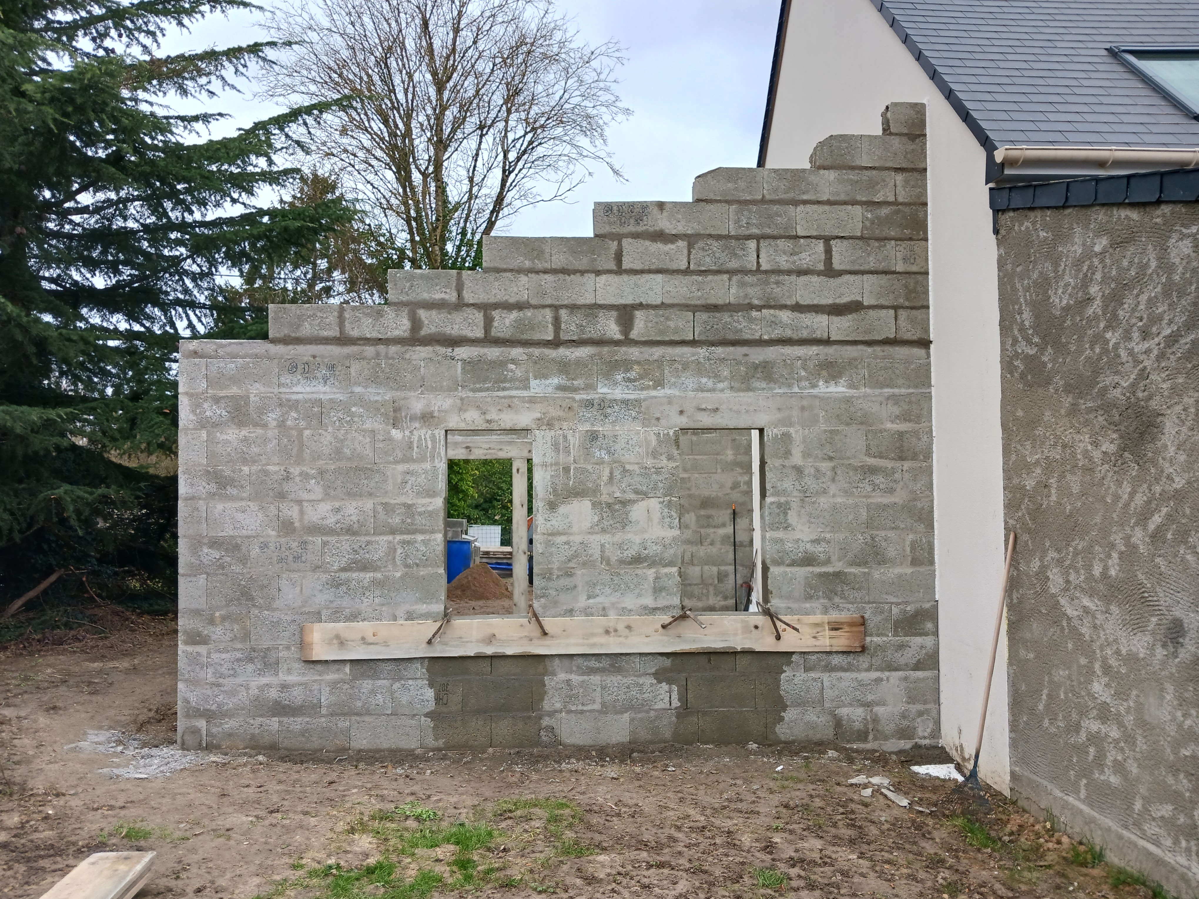 20230204_112313 Maçonnerie mur extension